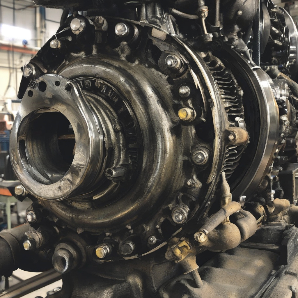 Mechanic inspecting engine components for wear-related oil consumption