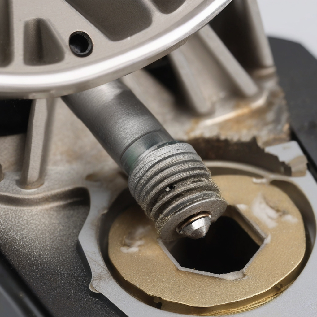 Close-up of electrical connections affected by heat