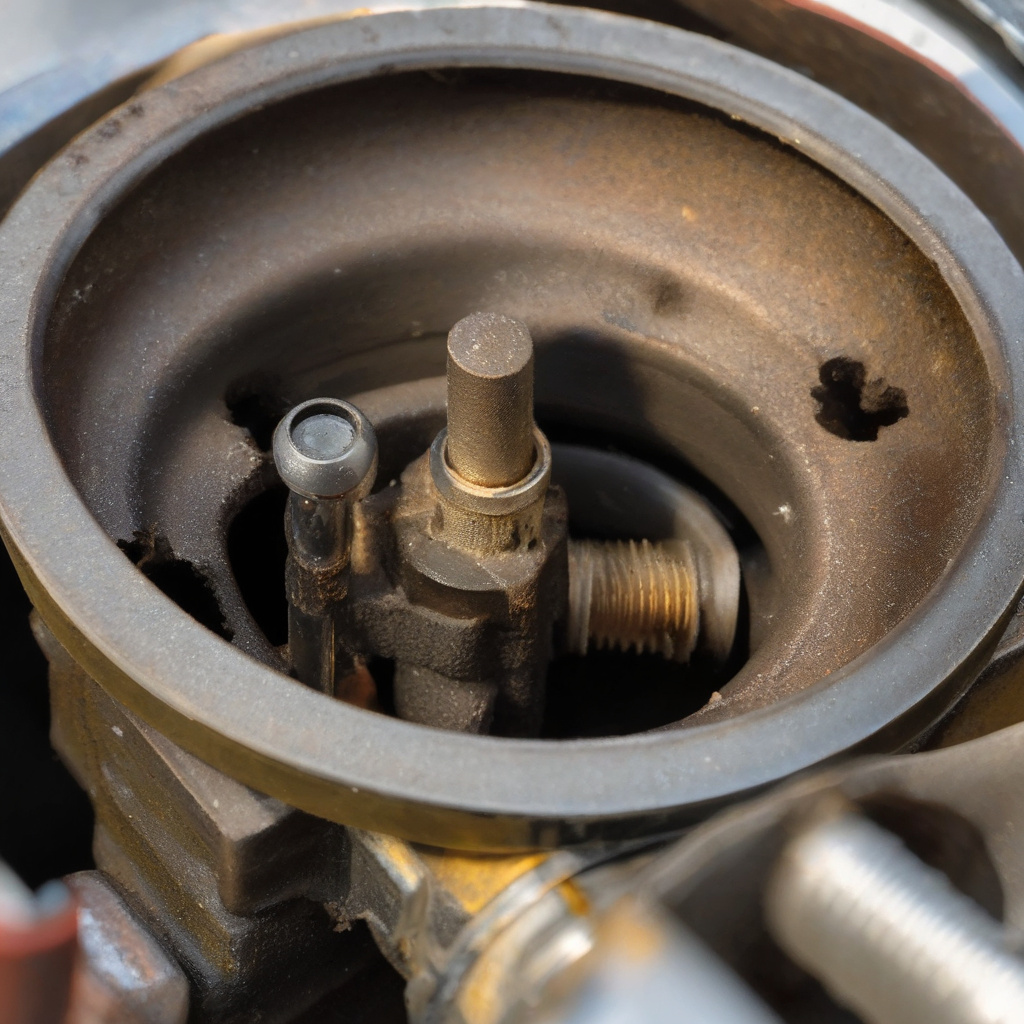 Technician inspecting idle control components during engine diagnostics