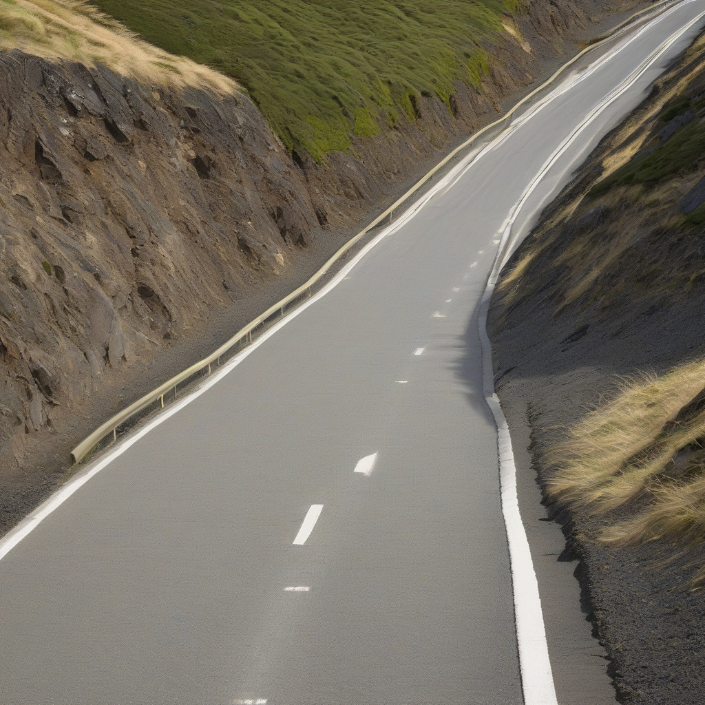Passenger van ascending steep terrain