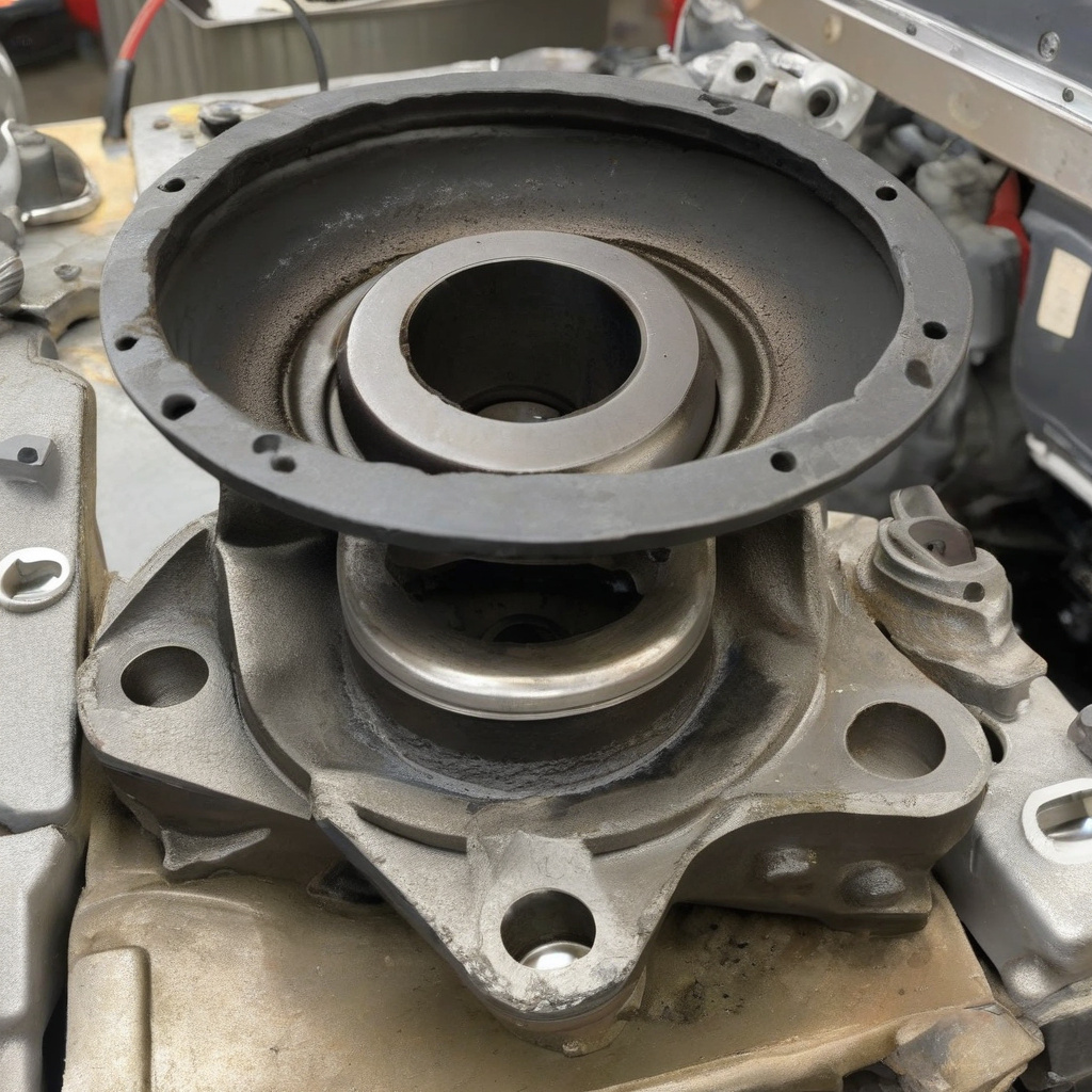 Technician inspecting drivetrain components for acceleration shudder