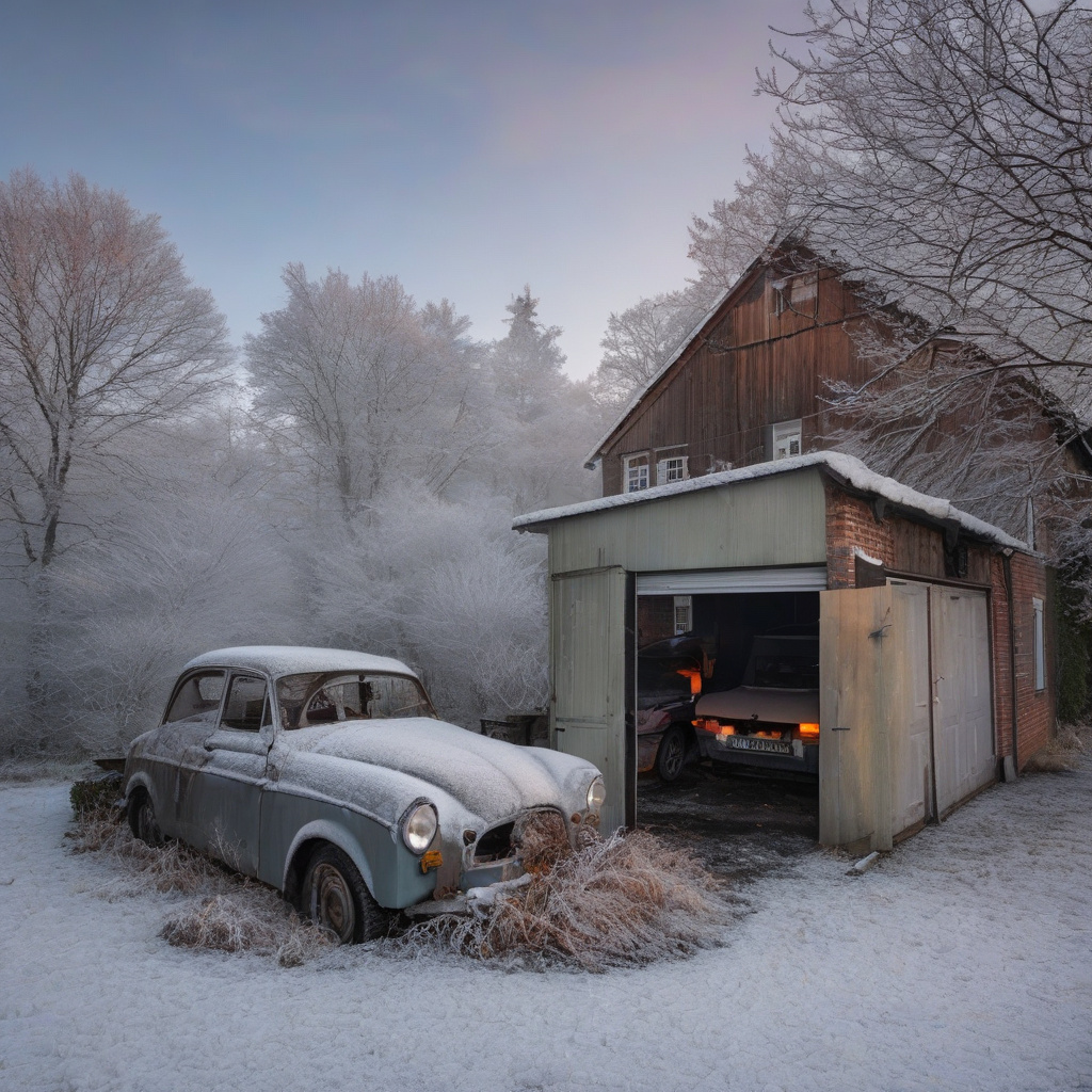 mechanic diagnosing cold morning engine trouble