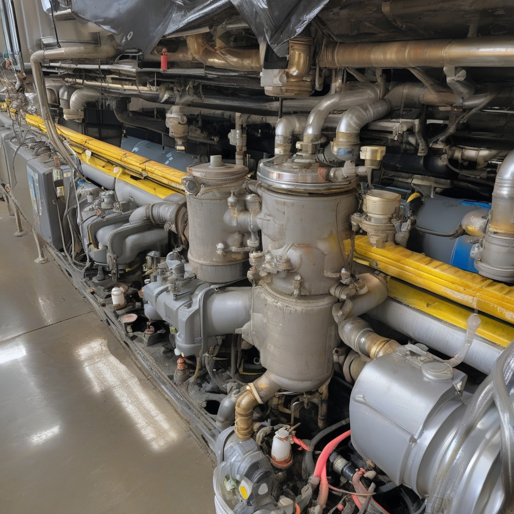 Technician using diagnostic tools to find source of engine smell