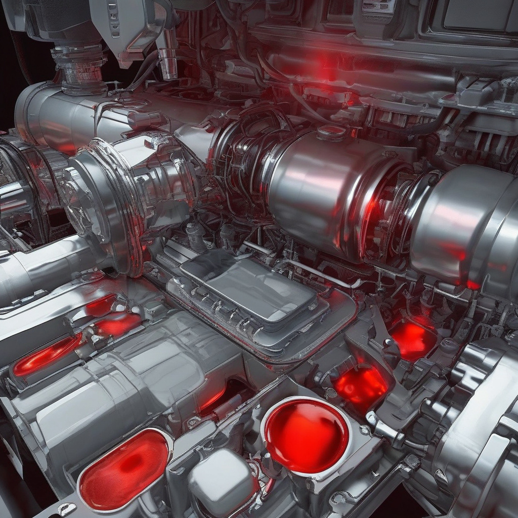 Dashboard coolant temperature warning light illuminated Close-up of dashboard coolant warning light in modern vehicle