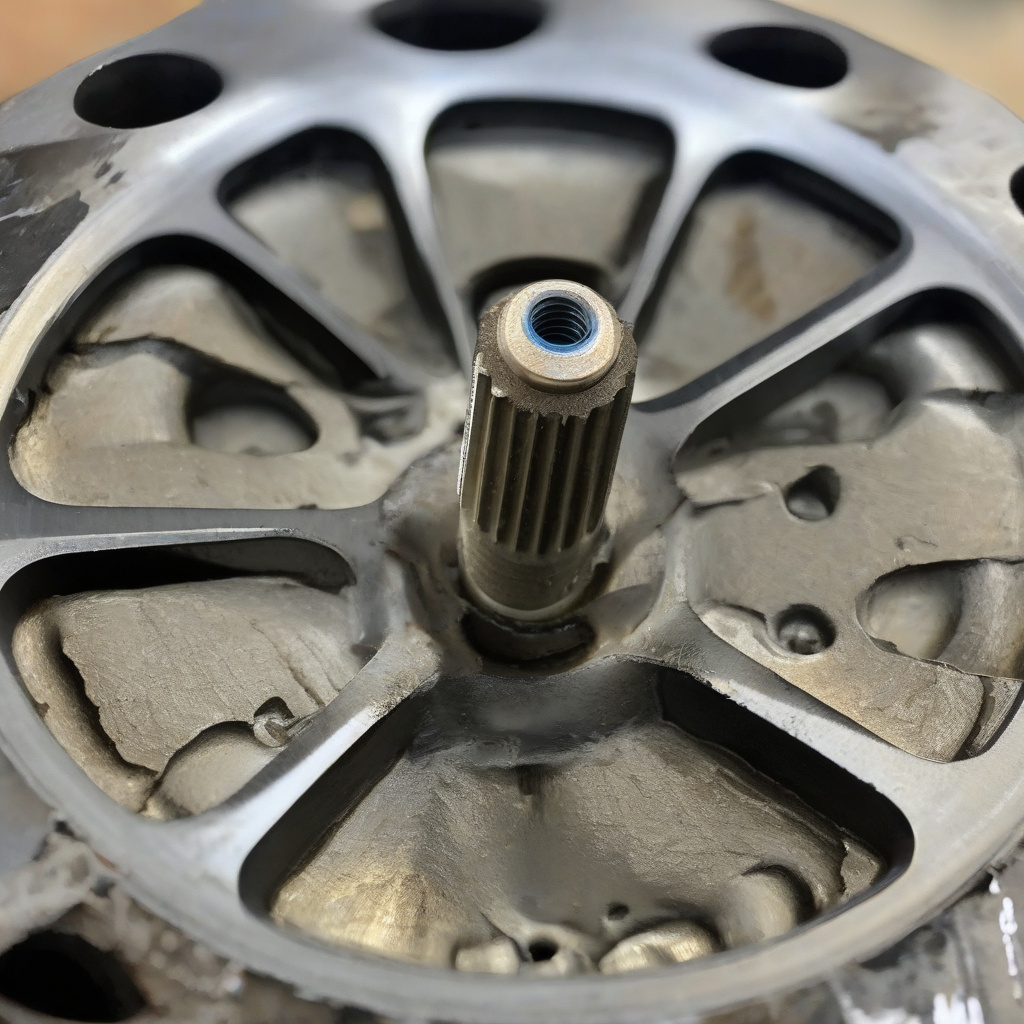 Mechanic checking tire pressure sensor function after alert