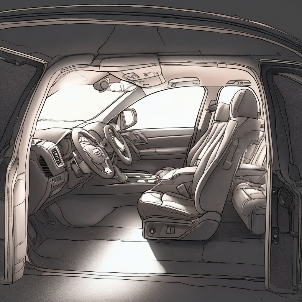 Automotive interior dashboard airbag warning light