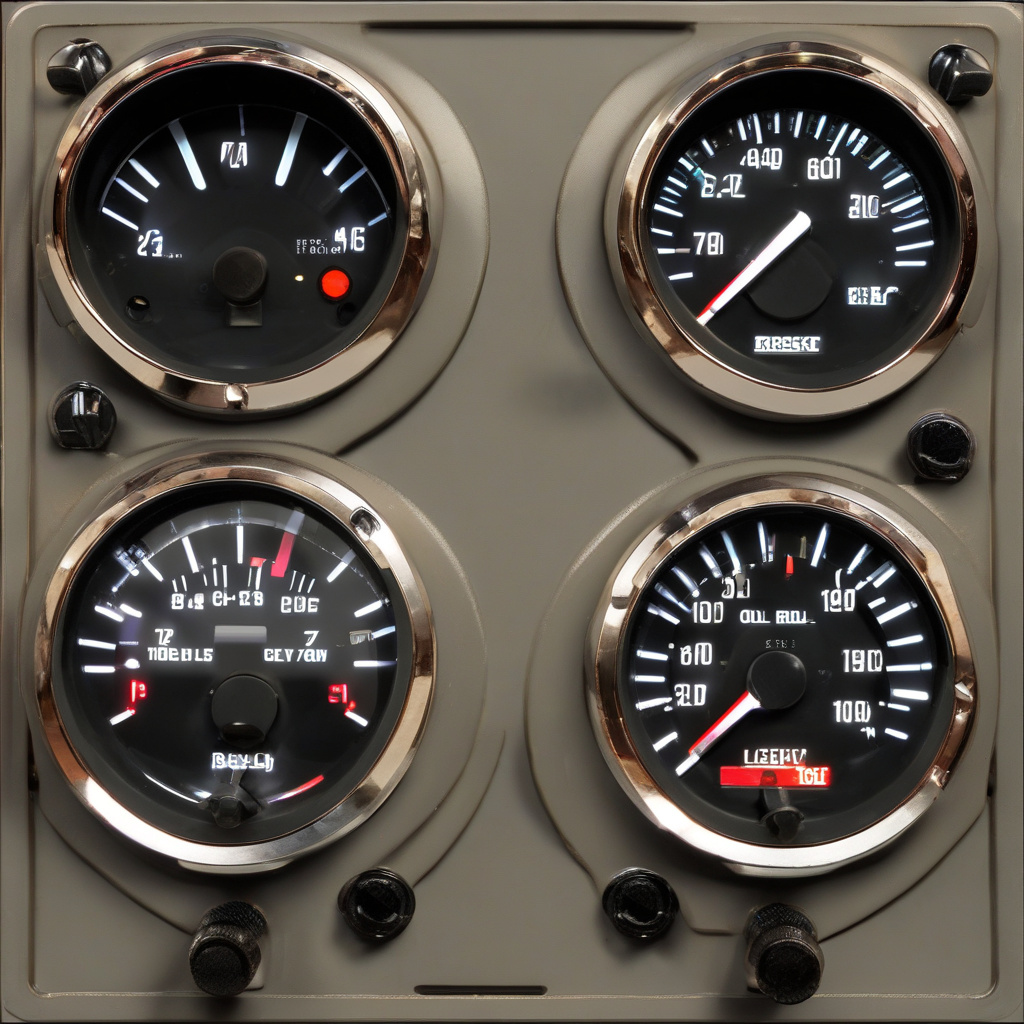 Modern dash with oil warning indicators illuminated, automotive safety context