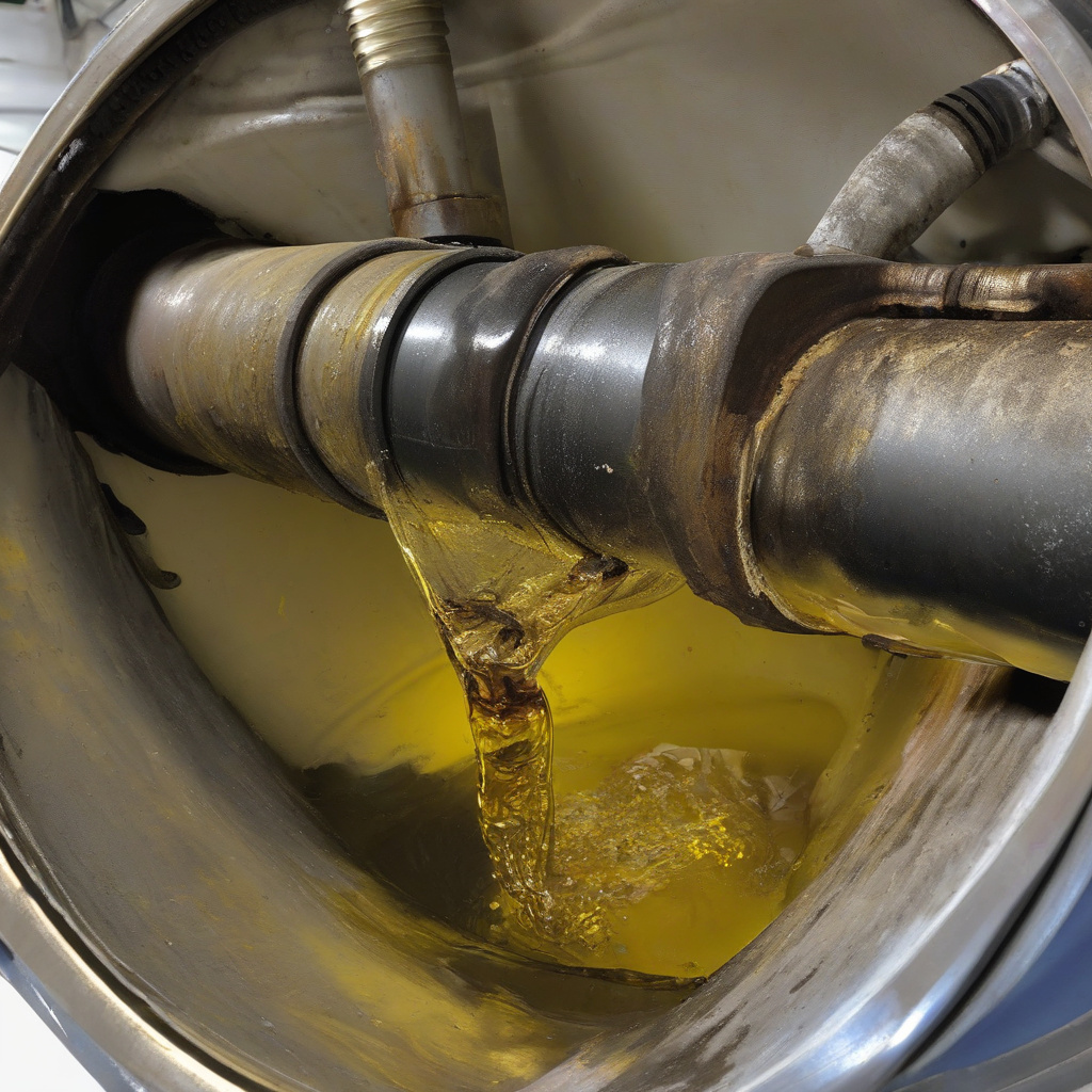 Engine oil inspection during routine service, focusing on maintenance diagnostics