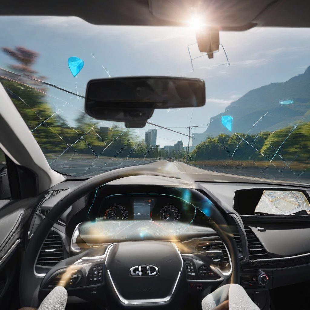 Modern car interior showing dashboard and lane assist status