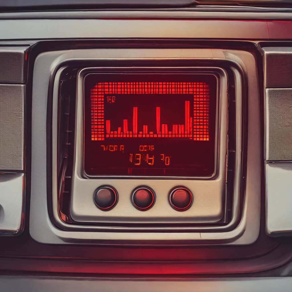 Detail of an engine cooling system alert during everyday commute