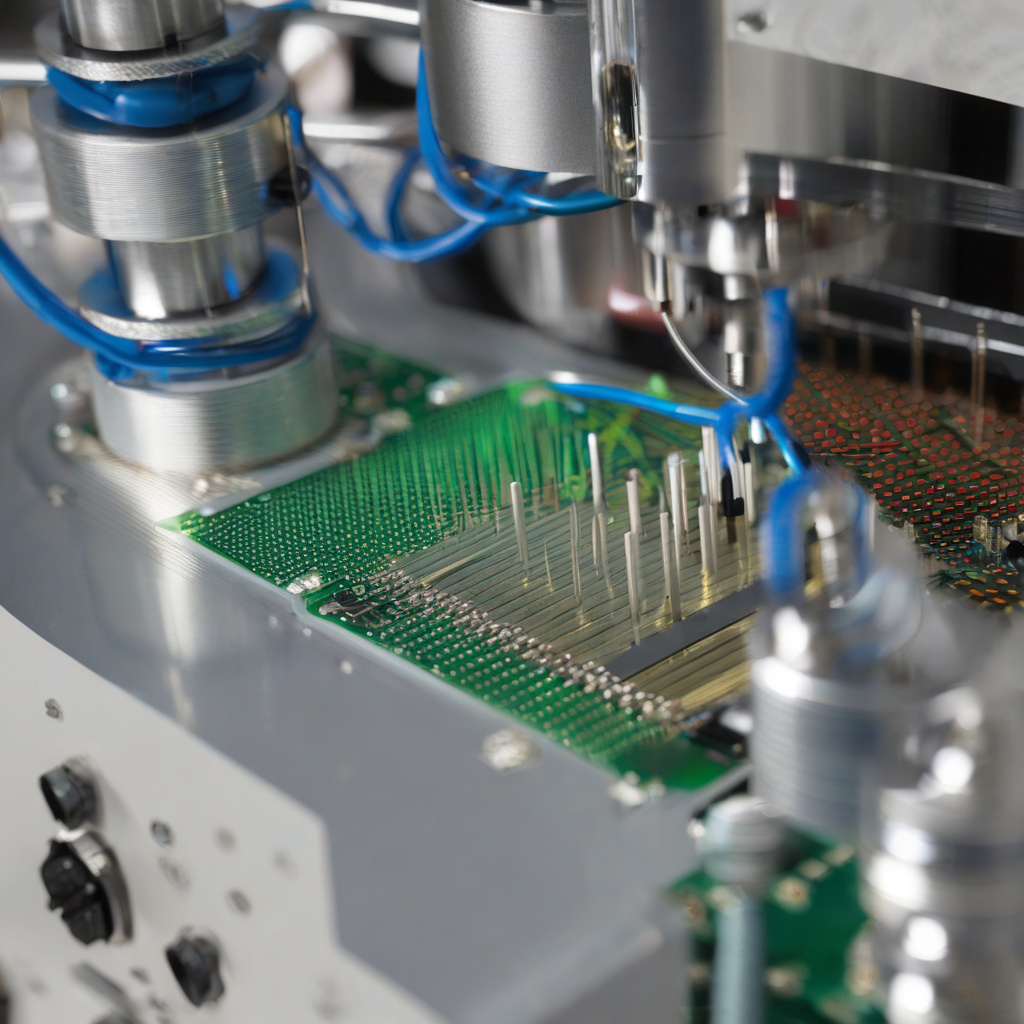 Mechanic diagnosing dashboard triangle light in workshop