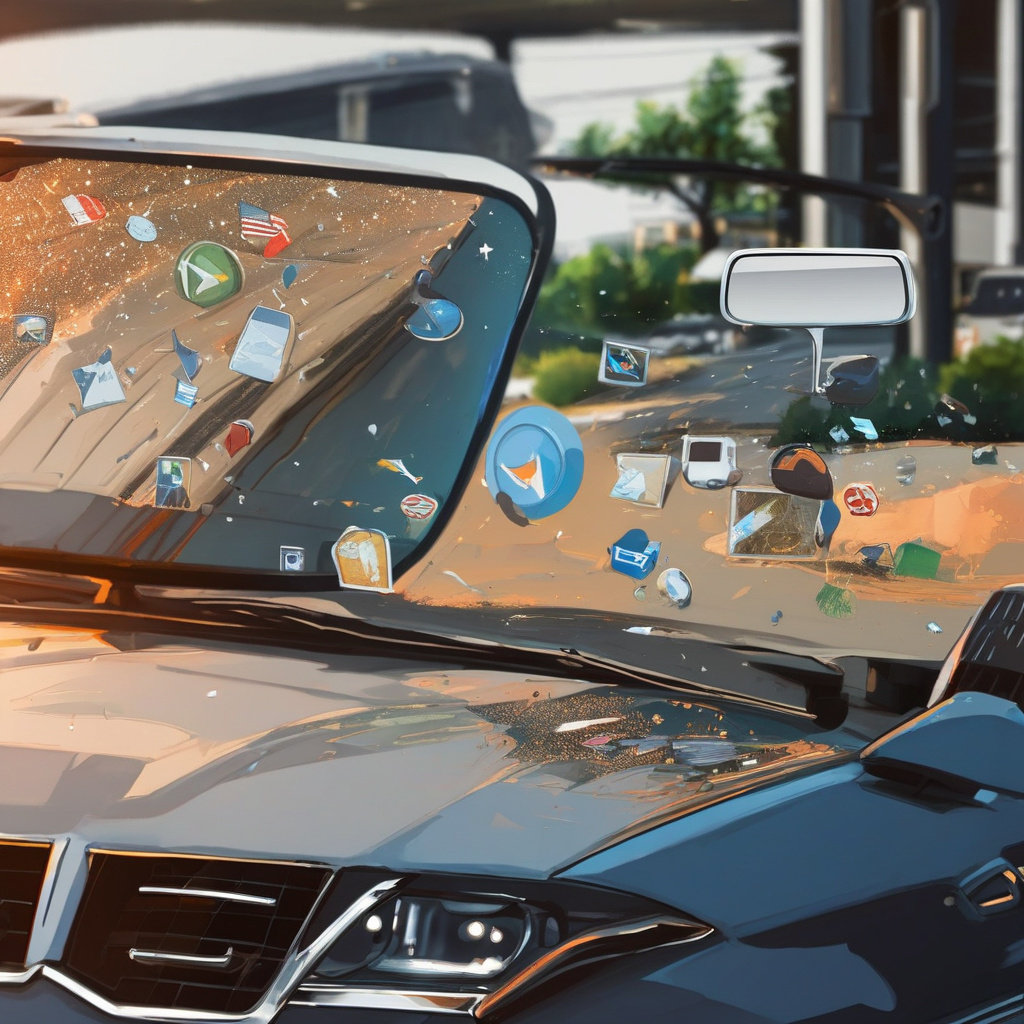 Vehicle undergoing emissions and safety check Vehicle undergoing emissions and safety check