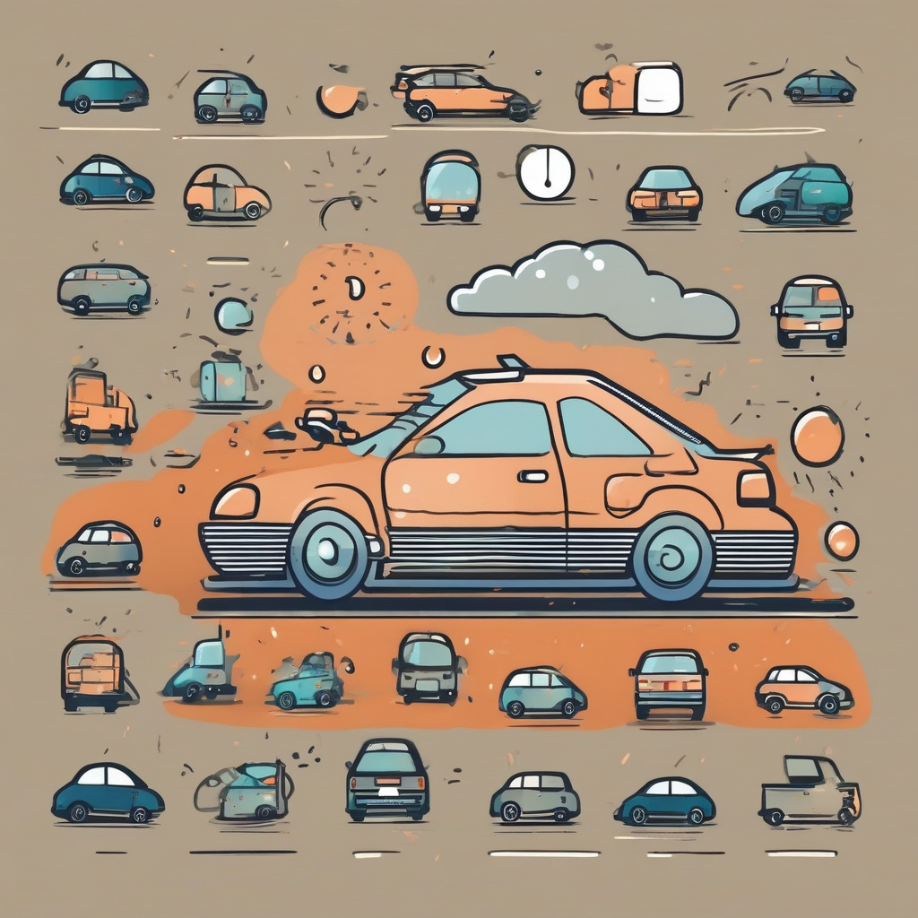 Close-up of automotive dashboard warning lights after car wash